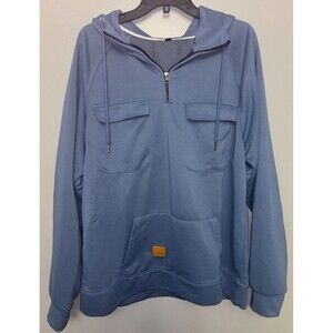 Mens Pullover Hoodie Fleece Sweatshirt Hoody Men Zip Plain Hooded Jumper Tops XL